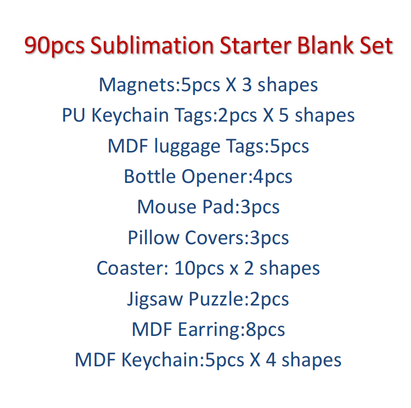 90pcs  Sublimation Blank Start - Coaster Sublimation Blank reseña y precio