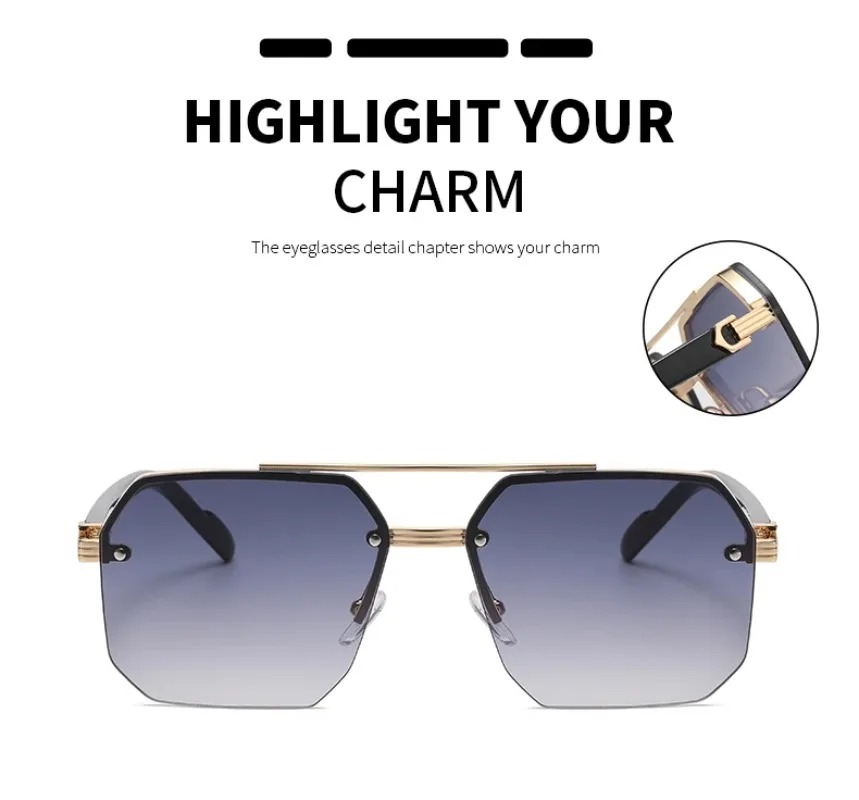 Men's Metal Sunglasses Square  - Metal Photo Panel reseña y precio