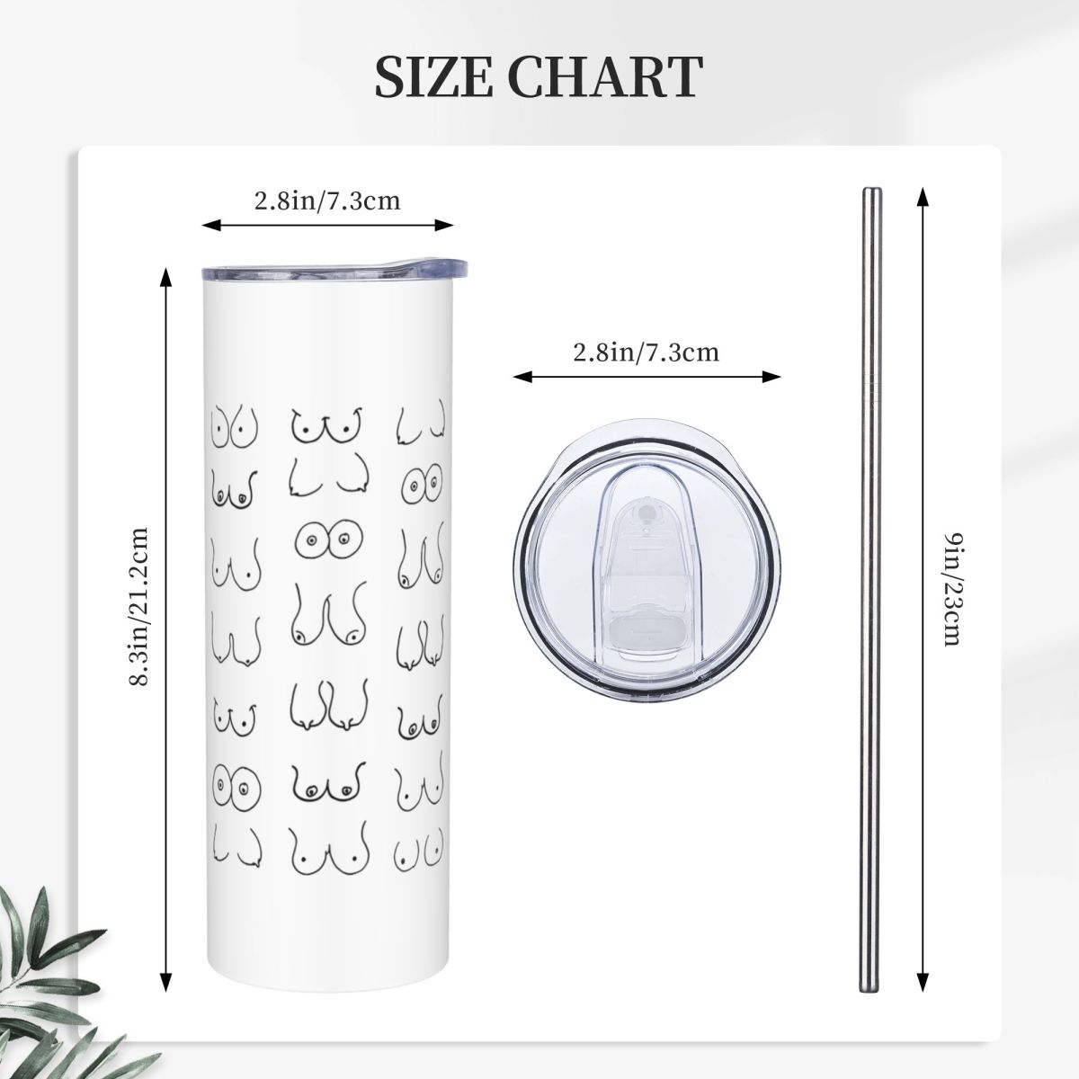 Black And White Tits Drawing S - Tumbler 20Oz White reseña y precio
