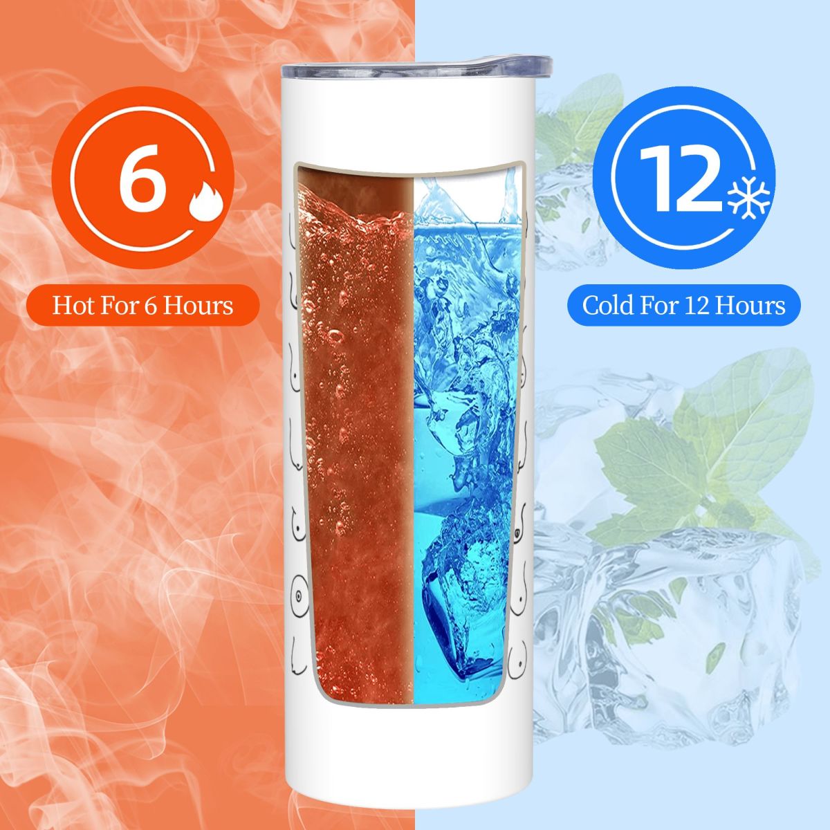 Black And White Tits Drawing S - Tumbler 20Oz White reseña y precio