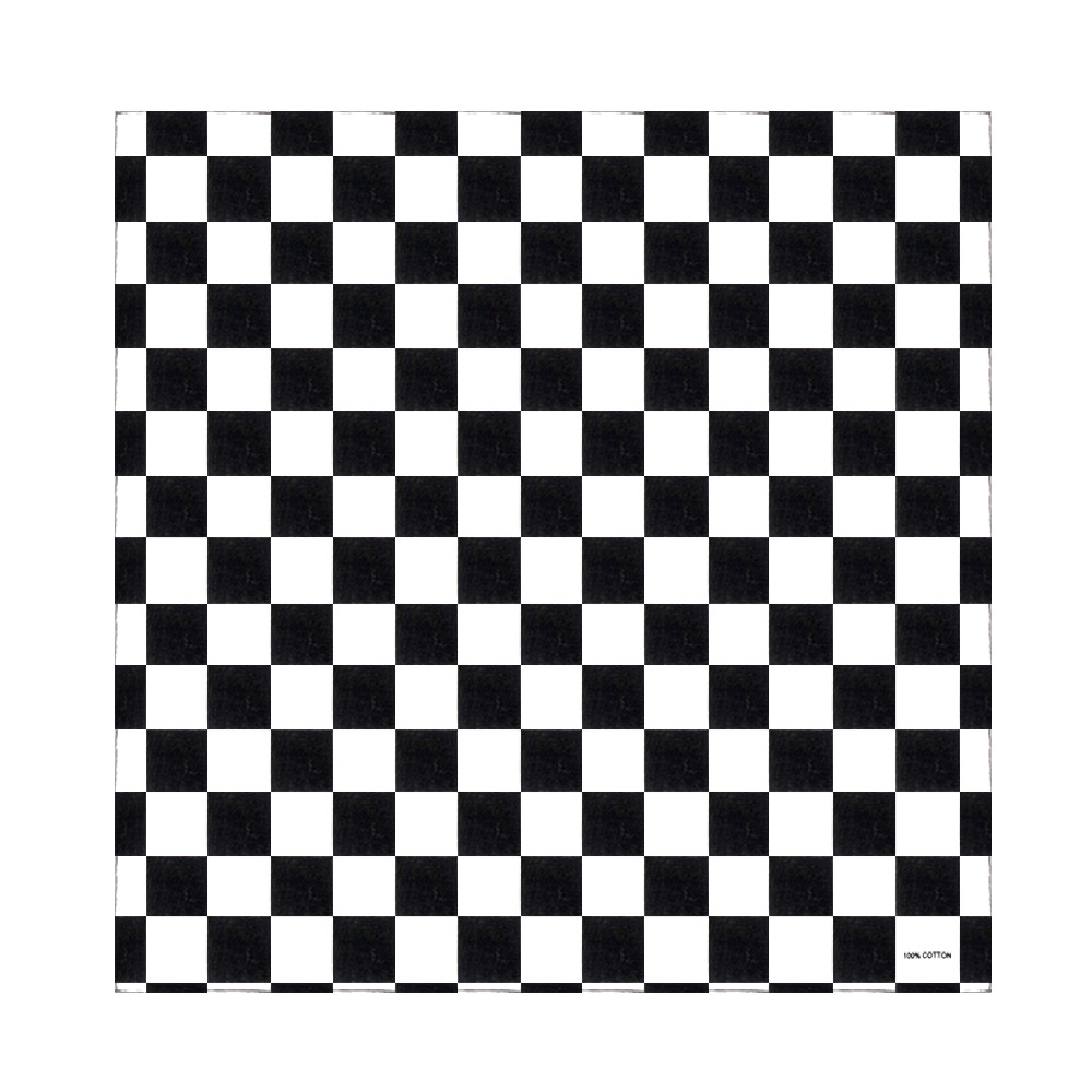 Bandana Checkered Flag Auto Ra - Bandana Blank White reseña y precio
