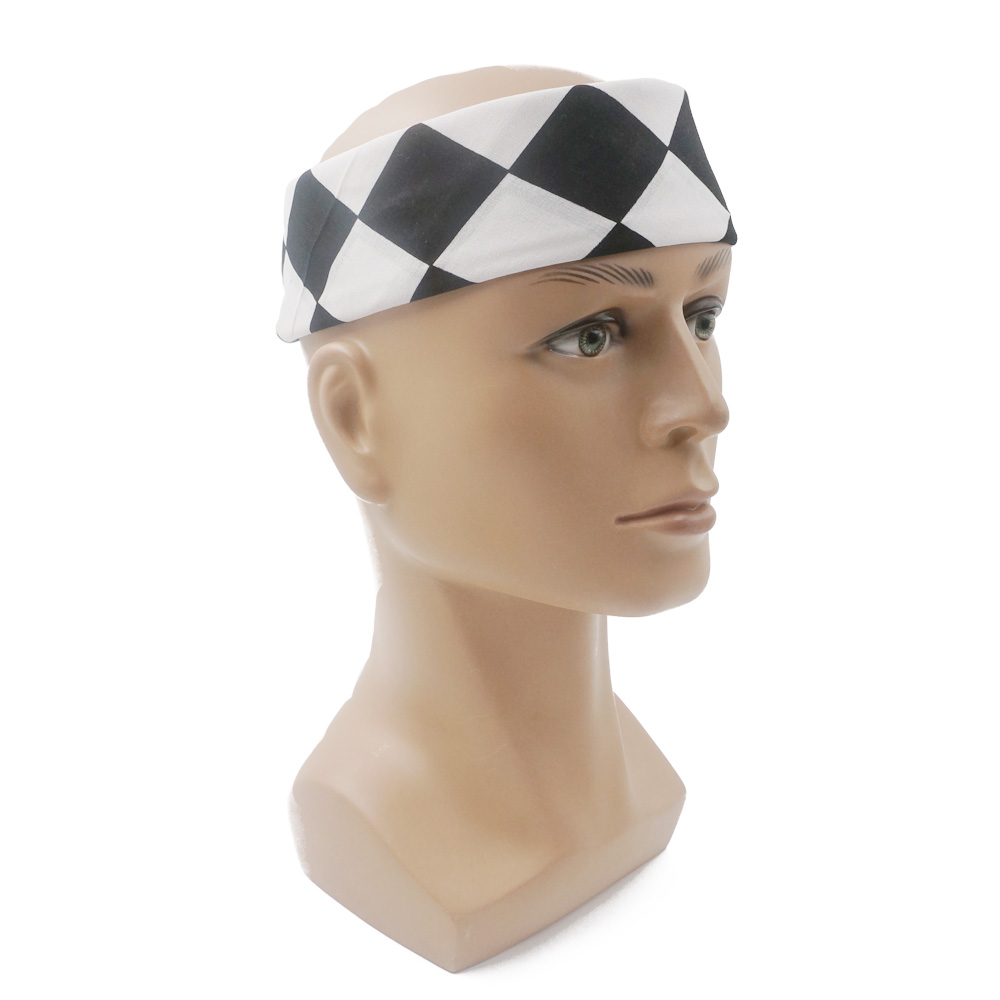 Bandana Checkered Flag Auto Ra - Bandana Blank White reseña y precio