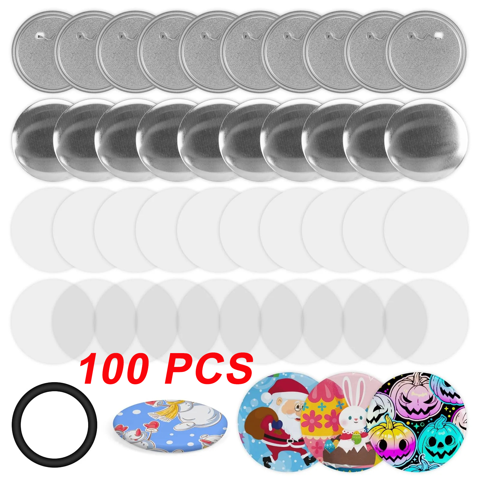 100PCS Blank Button Making Sup - Button Badge Blank reseña y precio