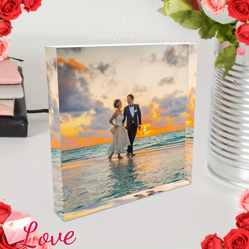 A custom acrylic desktop decor - Photo Acrylic Block reseña y precio