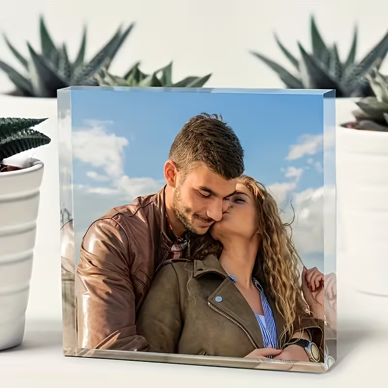 A custom acrylic desktop decor - Photo Acrylic Block reseña y precio