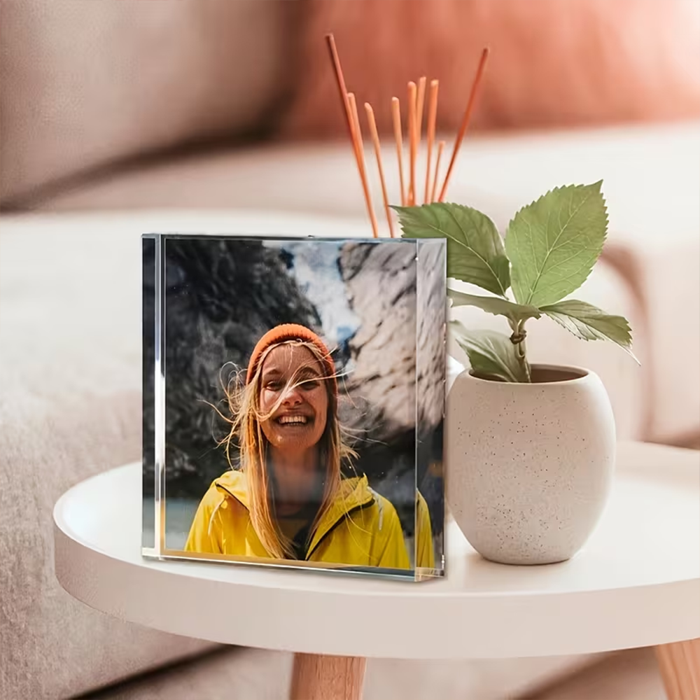 A custom acrylic desktop decor - Photo Acrylic Block reseña y precio