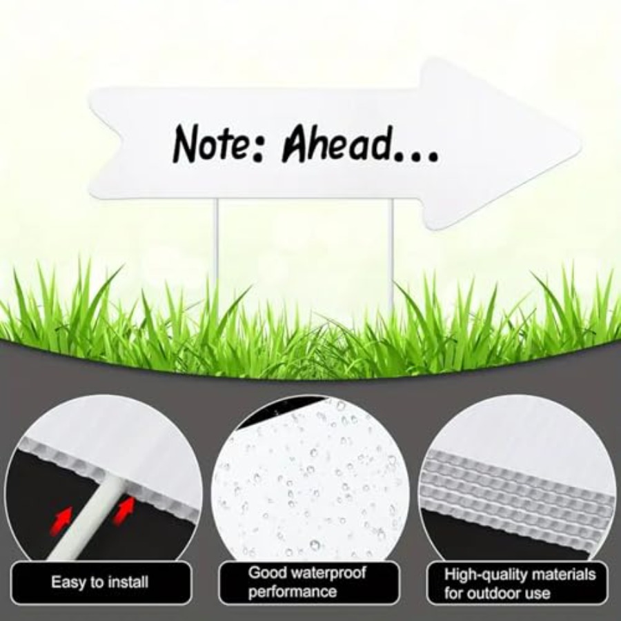 Blank-Arrow-Signs with Stakes  - Yard Sign Blank reseña y precio