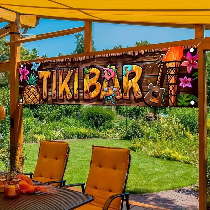 Tiki Bar Banner Tropical Hawai - Yard Sign Blank reseña y precio