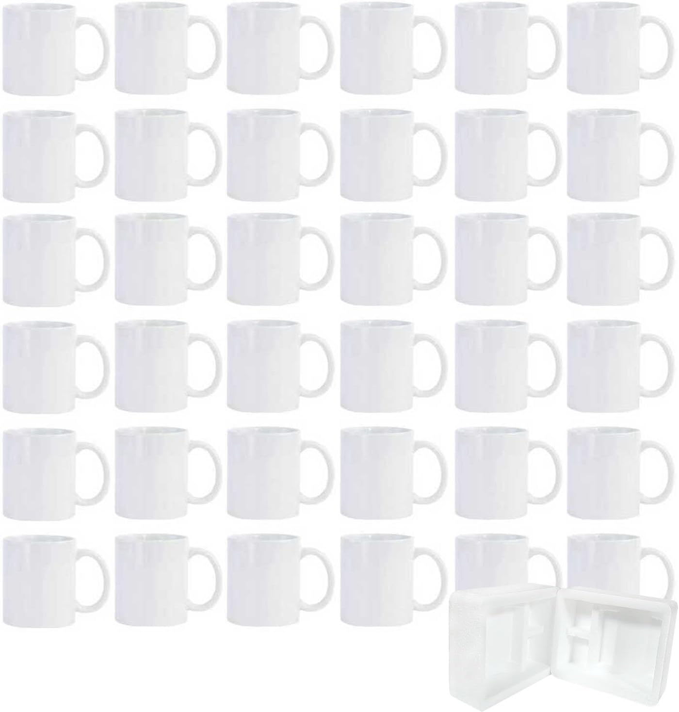 36pcs Sublimation Mugs 11oz Wh - Sublimation Mug White reseña y precio