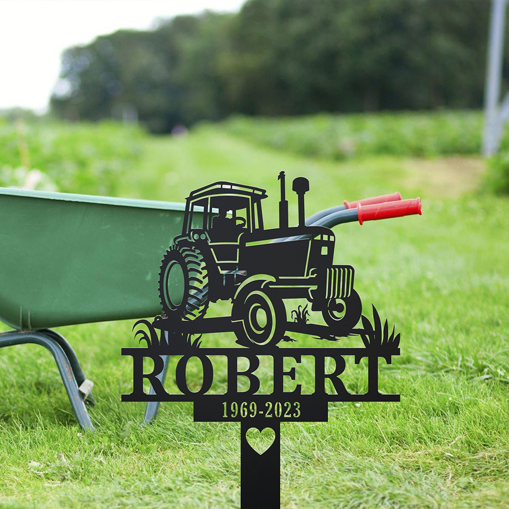 Custom Farmer Memorial Metal S - Yard Sign Blank reseña y precio