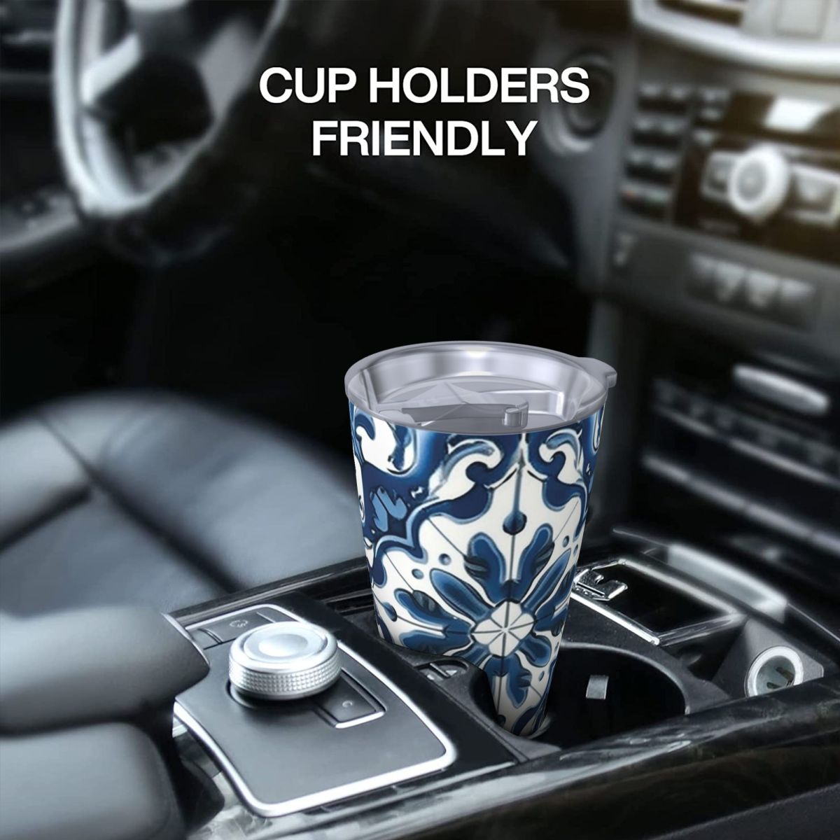 Blue And White Majolica Patter - Tumbler 20Oz White reseña y precio