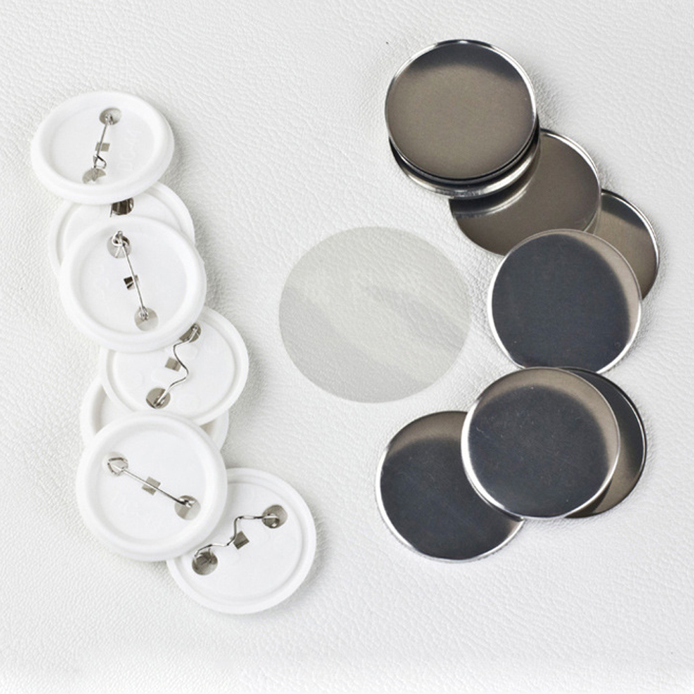 100Pcs/set Plastic Blank Badge - Button Badge Blank reseña y precio