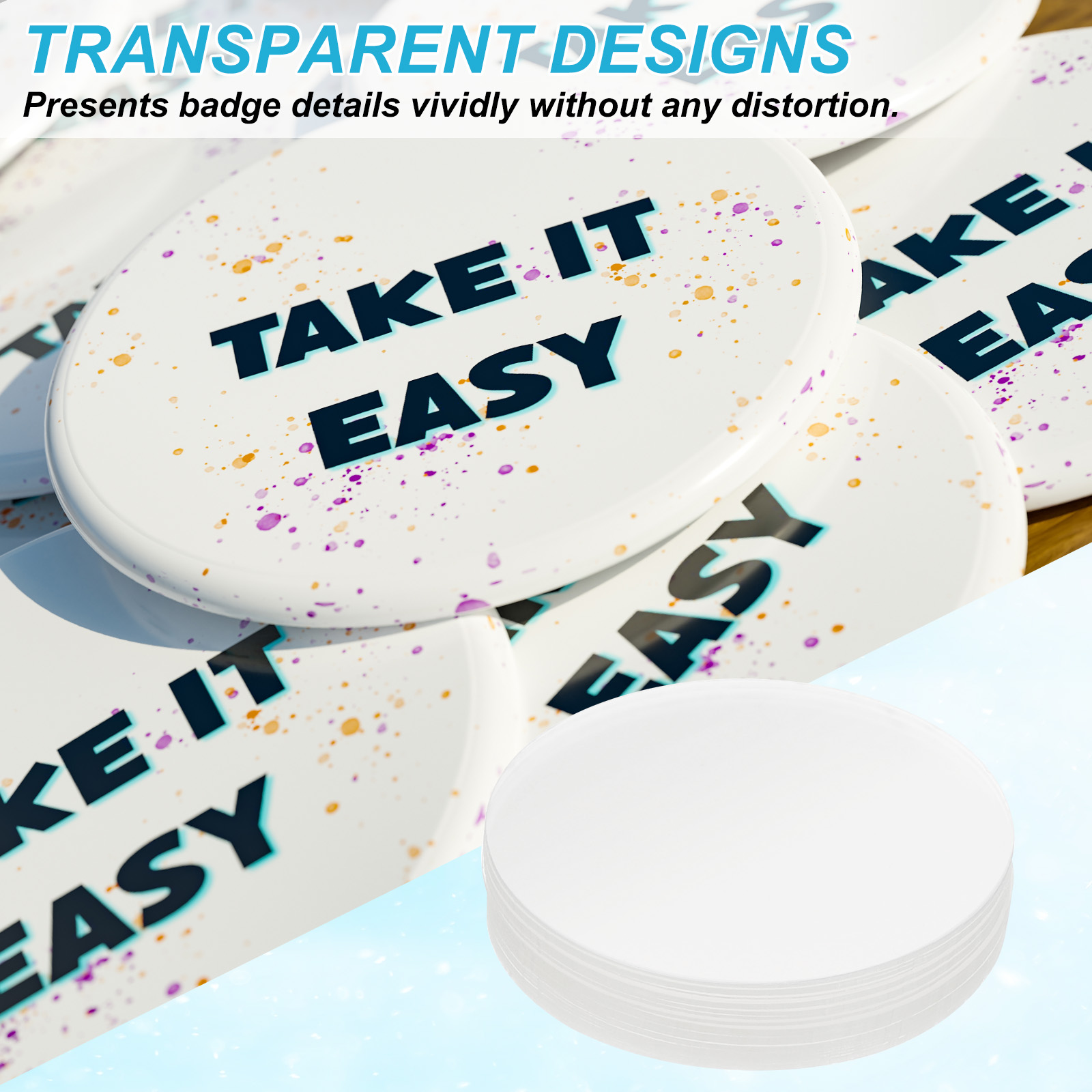 44/48/54/61/65/70mm Badge Film - Button Badge Blank reseña y precio