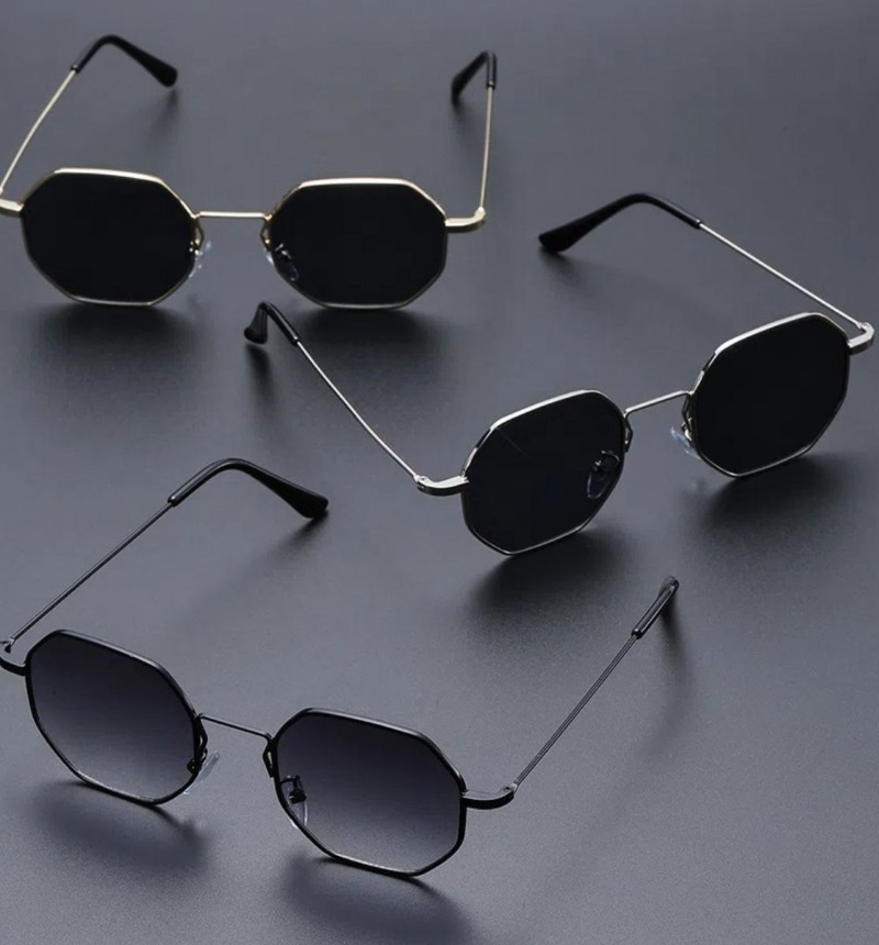 Sexy Small Square Sunglasses W - Metal Photo Panel reseña y precio