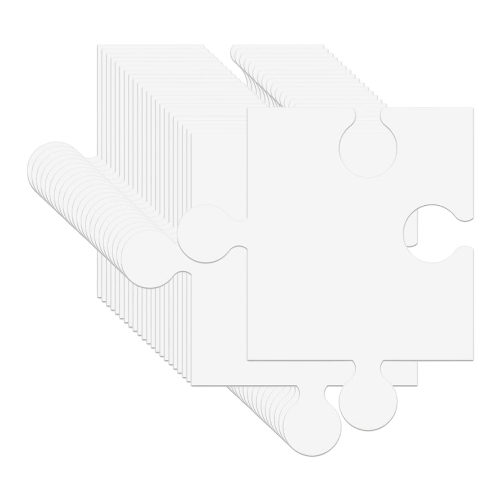 24Pcs White Cardboard Blank Ji - Puzzle Blank White reseña y precio