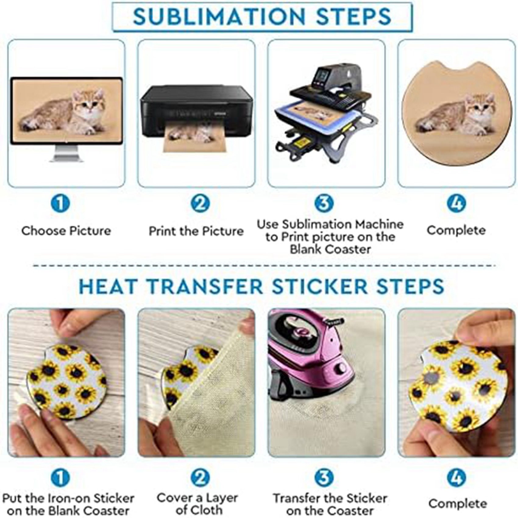 F-F 40PCS Square Sublimation B - Coaster Sublimation Blank reseña y precio
