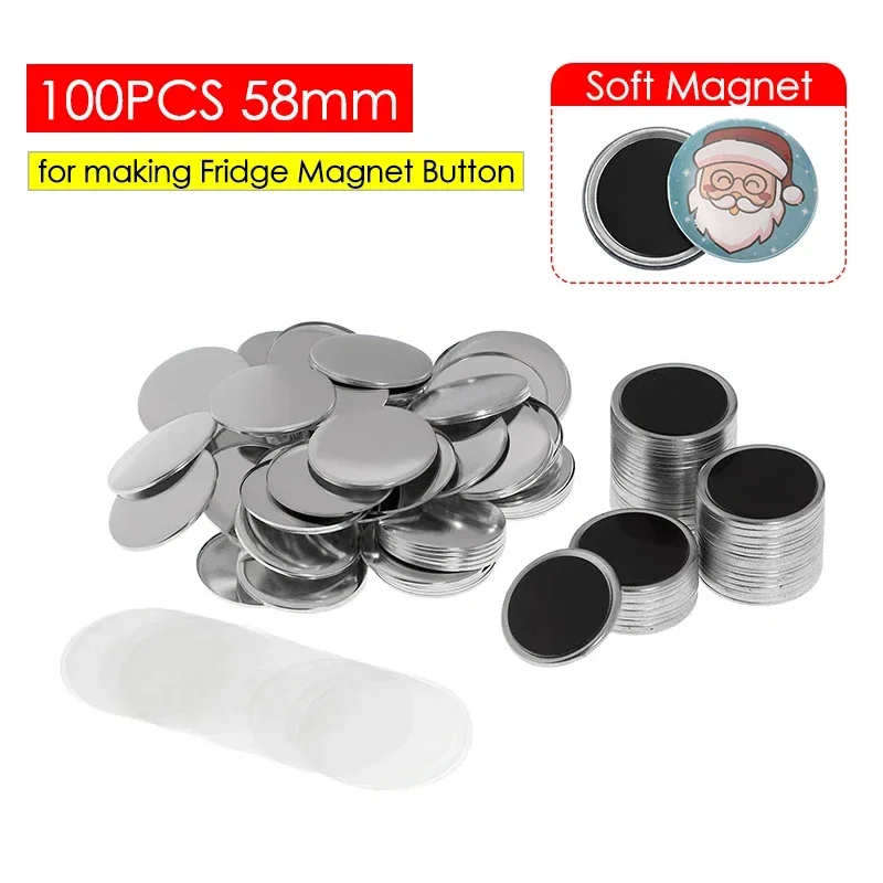 50/100PCS 25-75mm Magnet Refri - Button Badge Blank reseña y precio