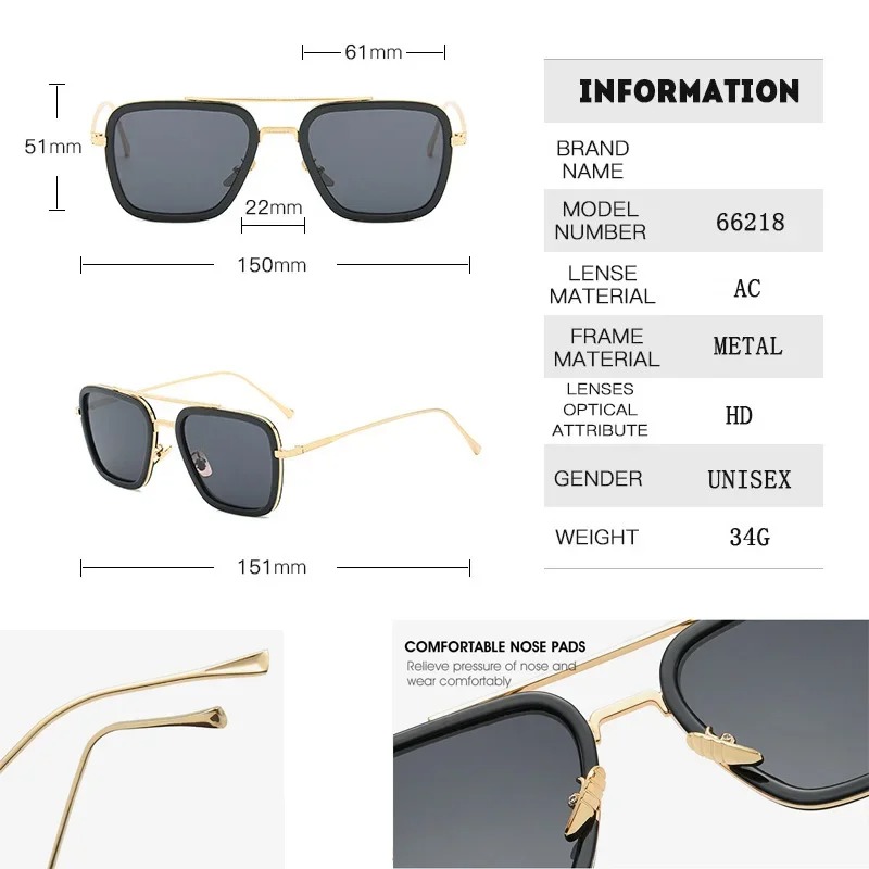 Steam Punk Tony Stark Sunglass - Metal Photo Panel reseña y precio