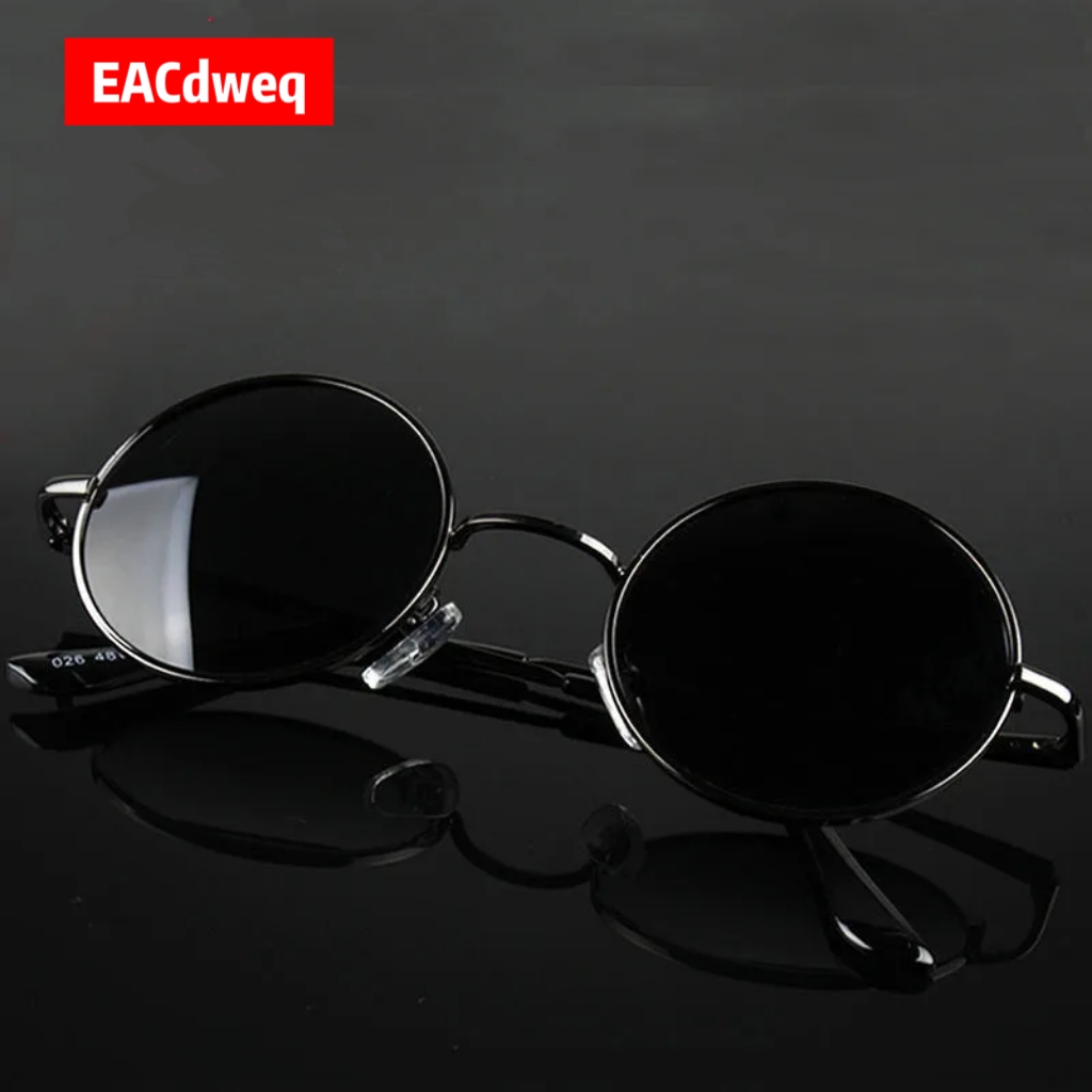 Retro Vintage Round Sunglasses - Metal Photo Panel reseña y precio