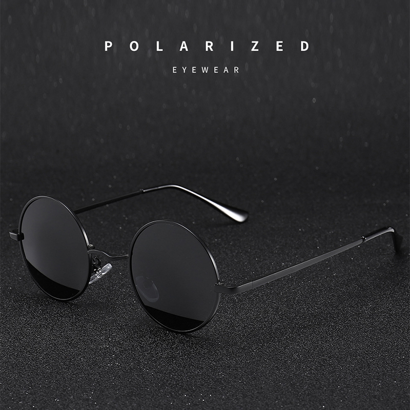 Retro Vintage Round Sunglasses - Metal Photo Panel reseña y precio